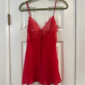 Victoria's Secret Red Lace Chemise